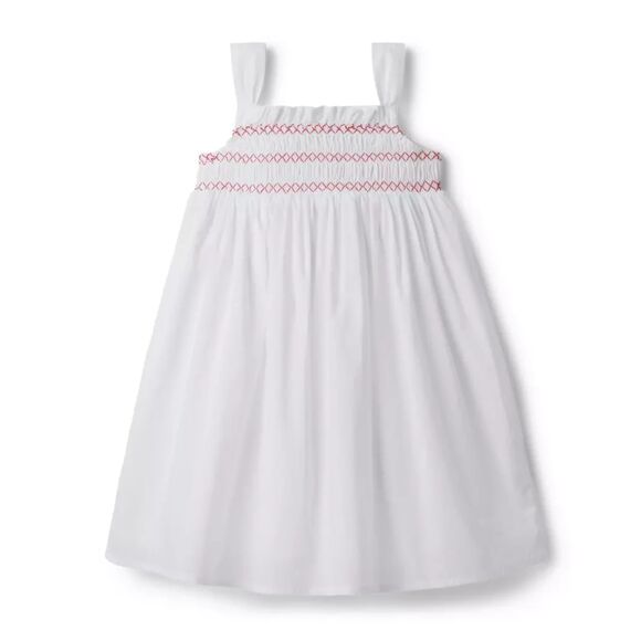 Janie and Jack Floral Cotton Embroidered Smocked Sundress size 6 - Picture 2 of 8